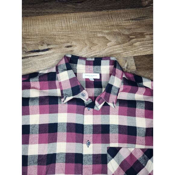 Public School New York Men’s Flannel Shirt Size Large Plaid Button Up Long Sleev - Picture 14 of 14